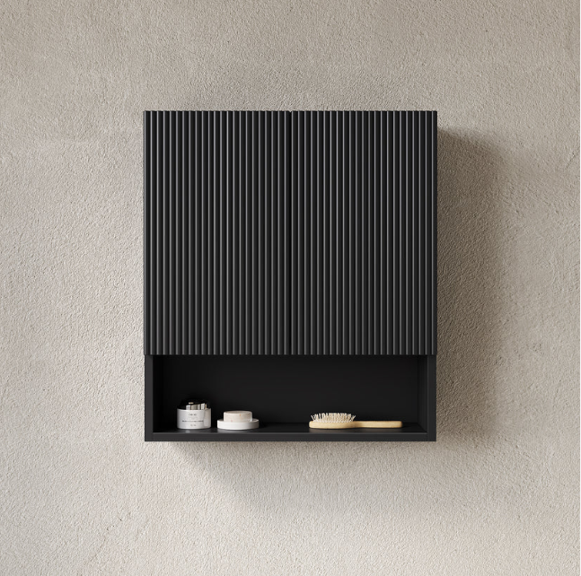 Tobi 26" Wall-mounted Striped Bathroom Cabinet