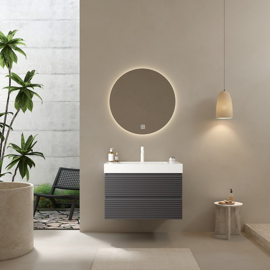 VENO-Gray Bathroom Vanity with Undermount Sink