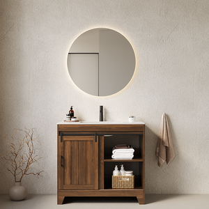 RIKA 36''freedtanding farmhouse style bathroom storage cabinet