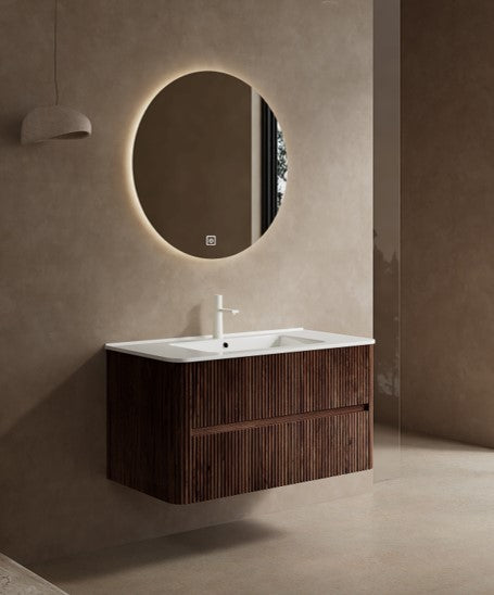 NOOR-Walnut Bathroom Vanity with Sink
