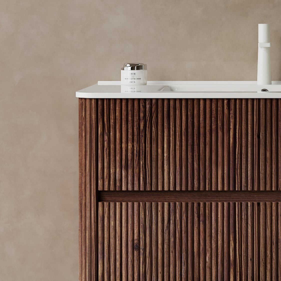 NOOR-Walnut Bathroom Vanity with Sink