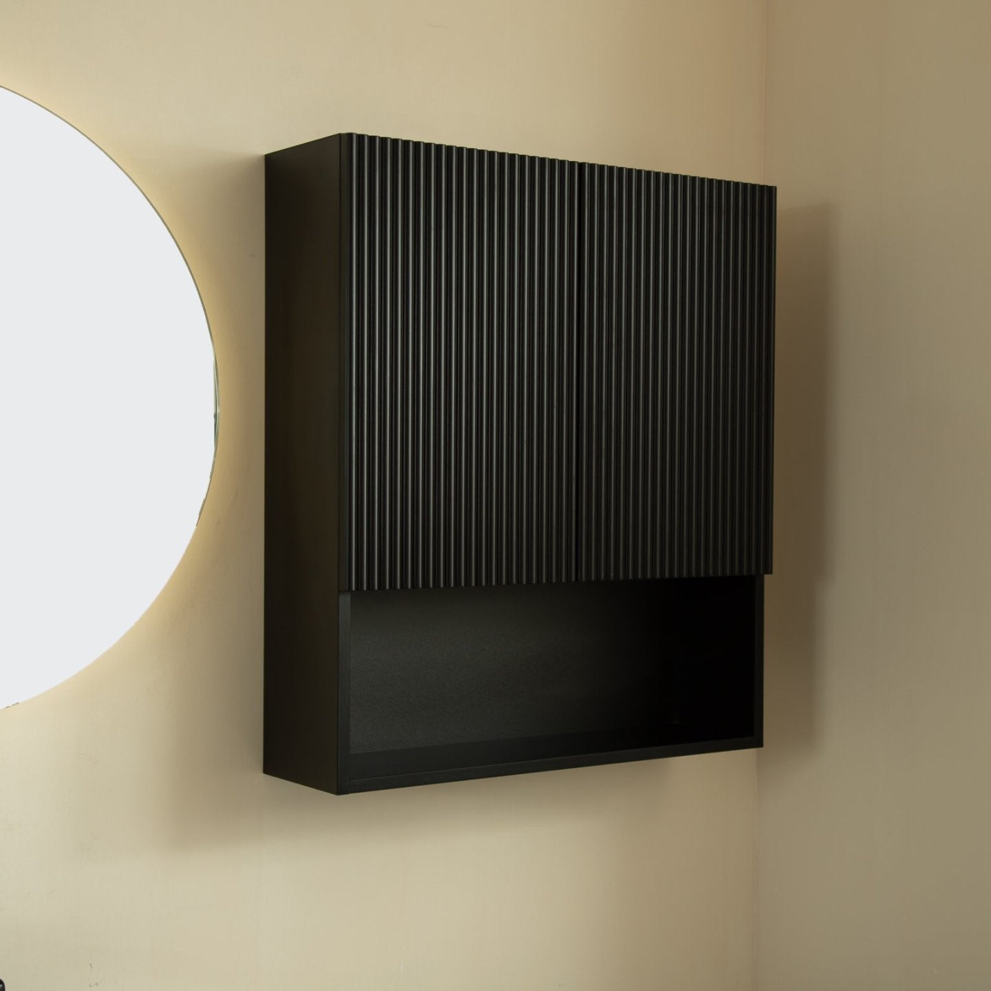 Tobi 26" Wall-mounted Striped Bathroom Cabinet