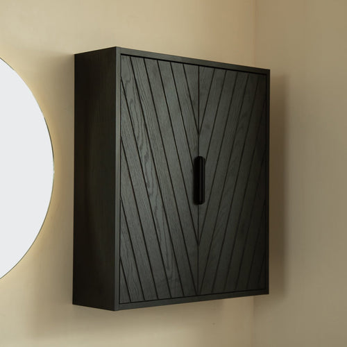 Dani 26" Wall-mounted Striped Bathroom Cabinet