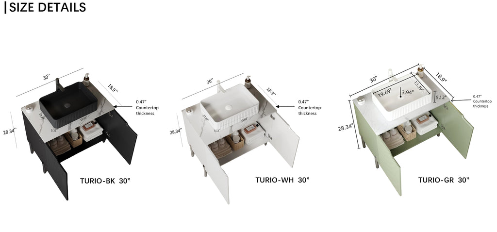 NOOR-Walnut Bathroom Vanity with Sink