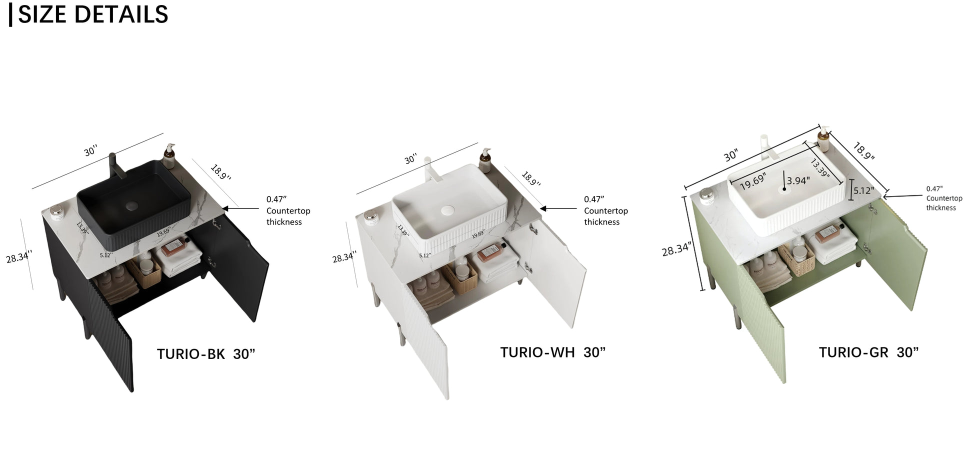 NOOR-Walnut Bathroom Vanity with Sink